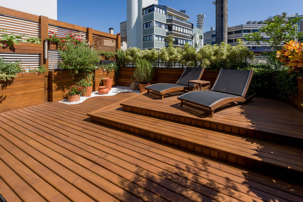 Apartamento Cobertura Porto Alegre, Plena Madeiras Nobres Plena Madeiras Nobres Balcones y terrazas de estilo moderno