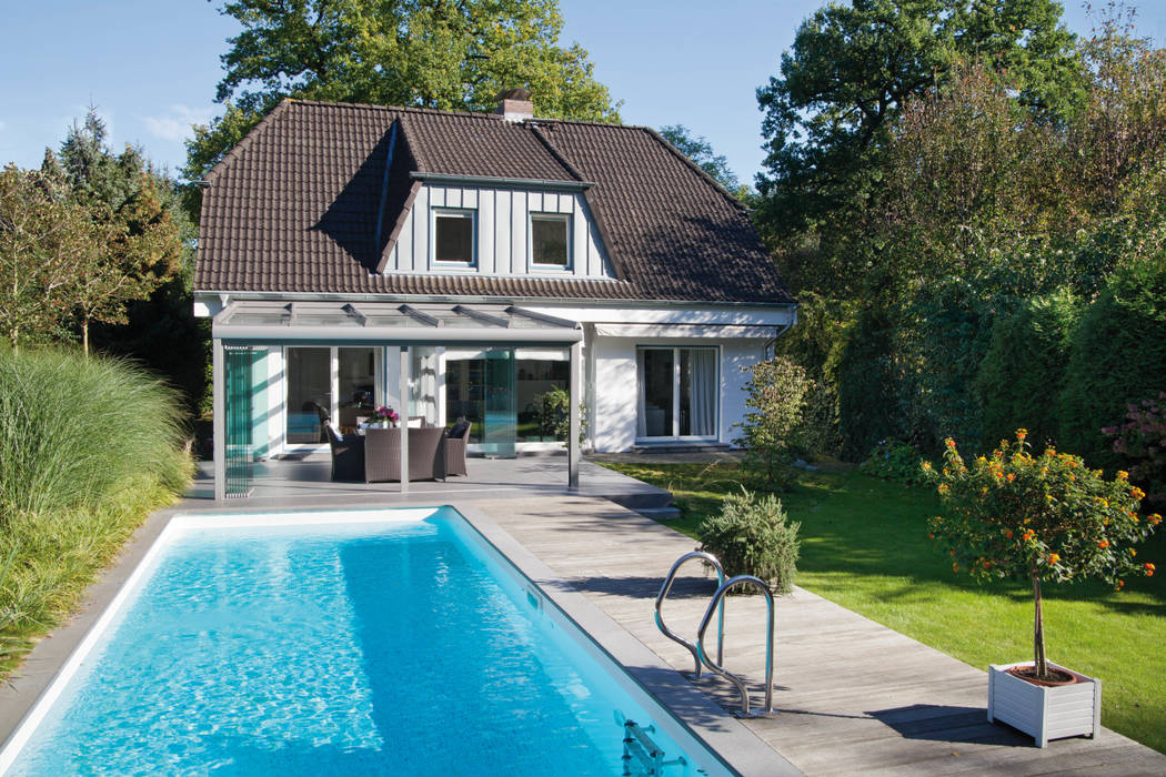 Leicht zu öffnen Solarlux GmbH Moderner Balkon, Veranda & Terrasse Terrassendach,Glashaus