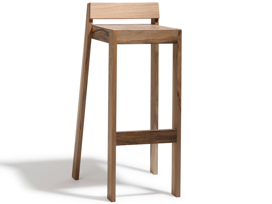 Tabouret de bar PilPil en noyer Atelier Hugo Delavelle Cuisine scandinave Tables, chaises & bancs