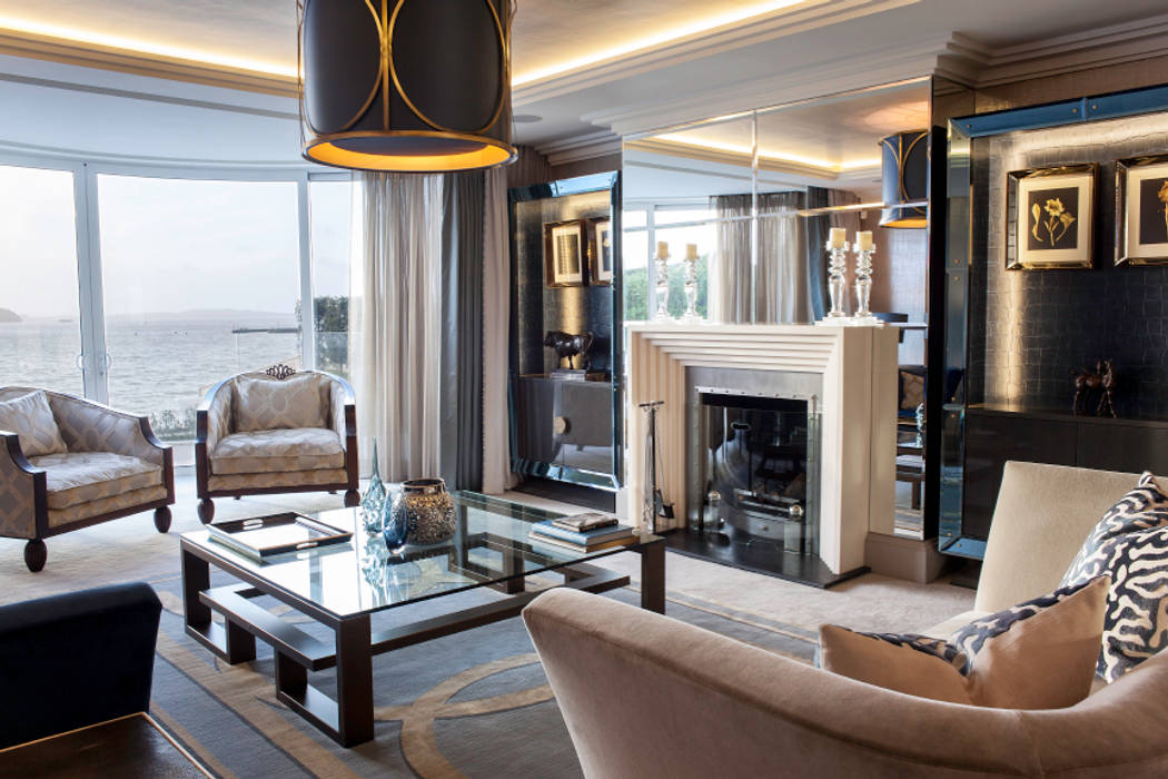 Luxurious family living homify Salones de estilo moderno