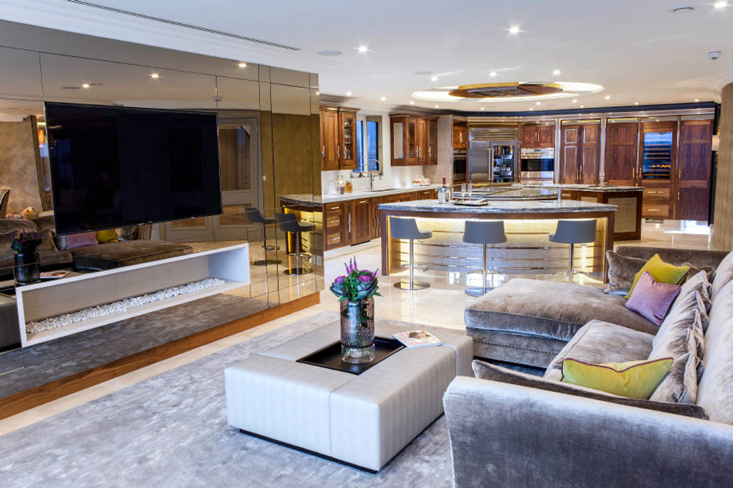 Luxurious family living homify Salas de estilo moderno