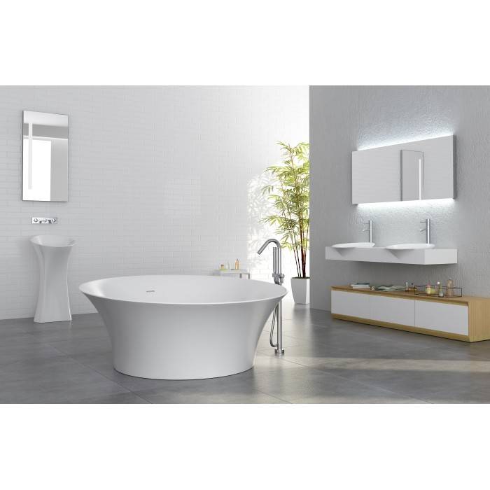 Freistehende Mineralguss Badewanne von Ullstein Living, Ullstein Produktions- und Handelskontor GmbH Ullstein Produktions- und Handelskontor GmbH Modern bathroom Bathtubs & showers