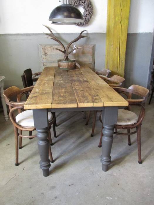 Rock eettafel, demontabel in Antraciet, Were Home Were Home Rustic style dining room Tables