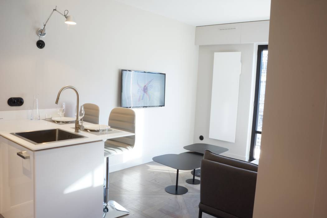 PARIS 17 30m², blackStones blackStones Livings de estilo moderno