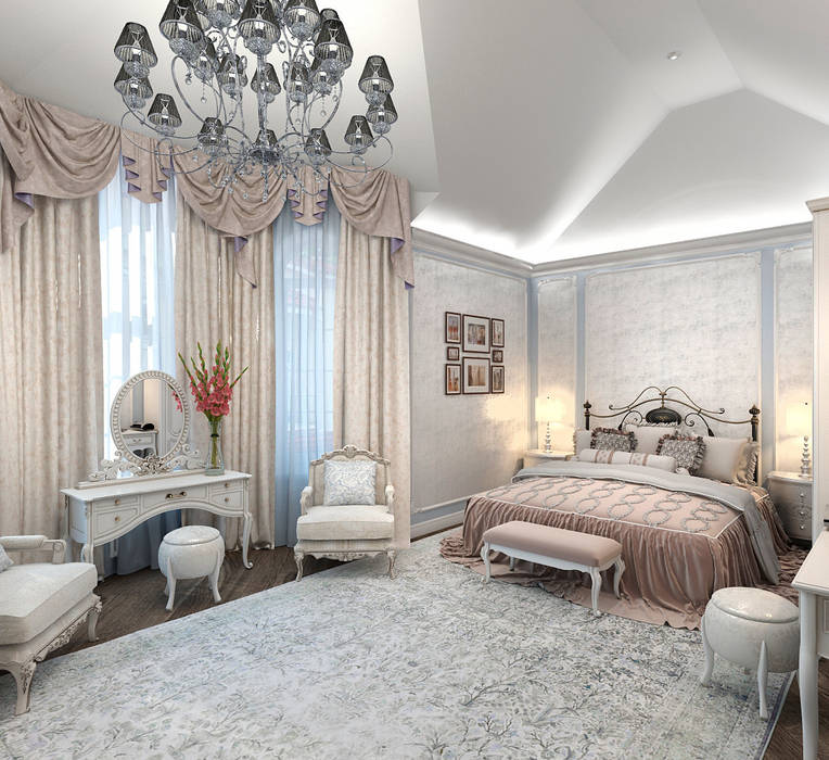 Таунхаус в г. Королёв, Московская область, Aledoconcept Aledoconcept Classic style bedroom