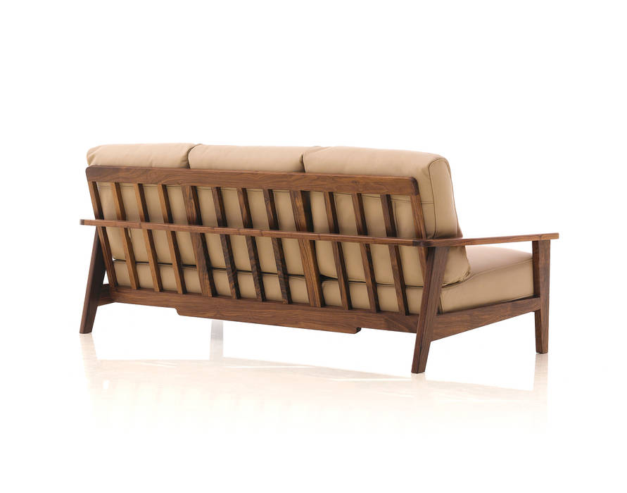 LEATHER SOFA 3P - 04 Moon studio 모던스타일 거실 소파 & 안락 의자