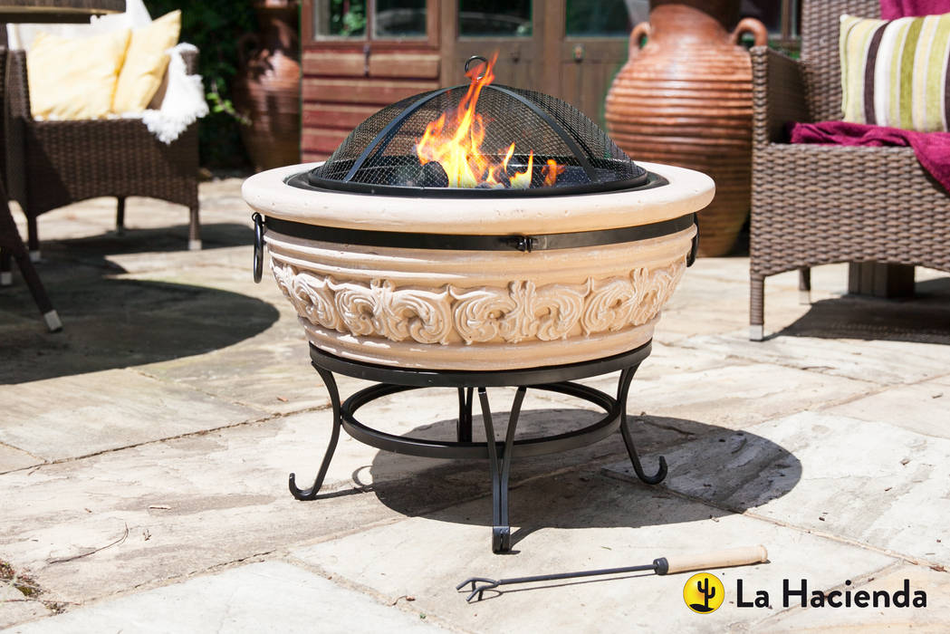 Carved Scroll small La Hacienda Classic style garden Fire pits & barbecues