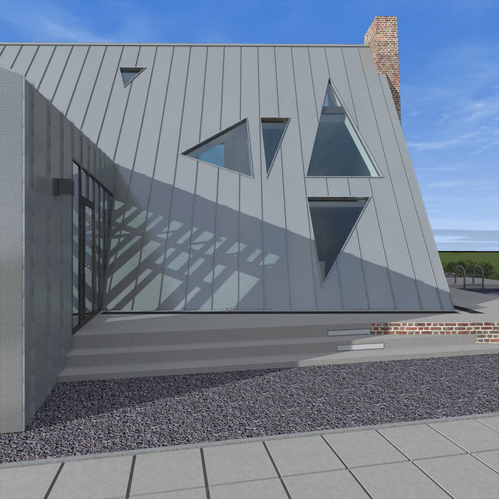 Треугольный Дом из концептуальной серии "Чеснок", CHM architect CHM architect Дома в стиле минимализм