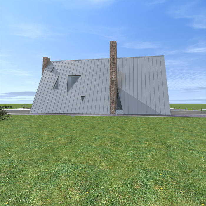 Треугольный Дом из концептуальной серии "Чеснок", CHM architect CHM architect Дома в стиле минимализм