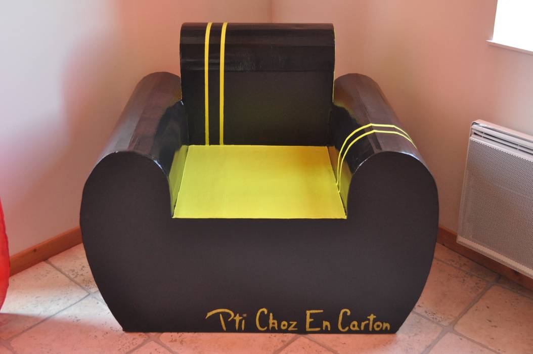 Fauteuil Club en Carton, Pti Choz En Carton Pti Choz En Carton Otros espacios Piezas de Arte