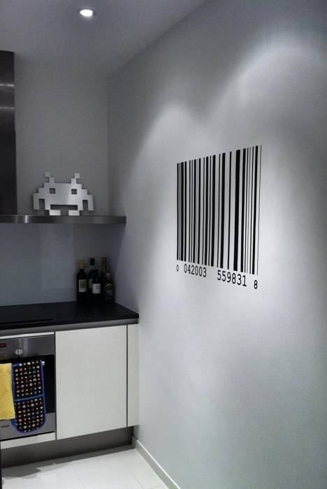 Barcode Wall Sticker homify Modern Mutfak
