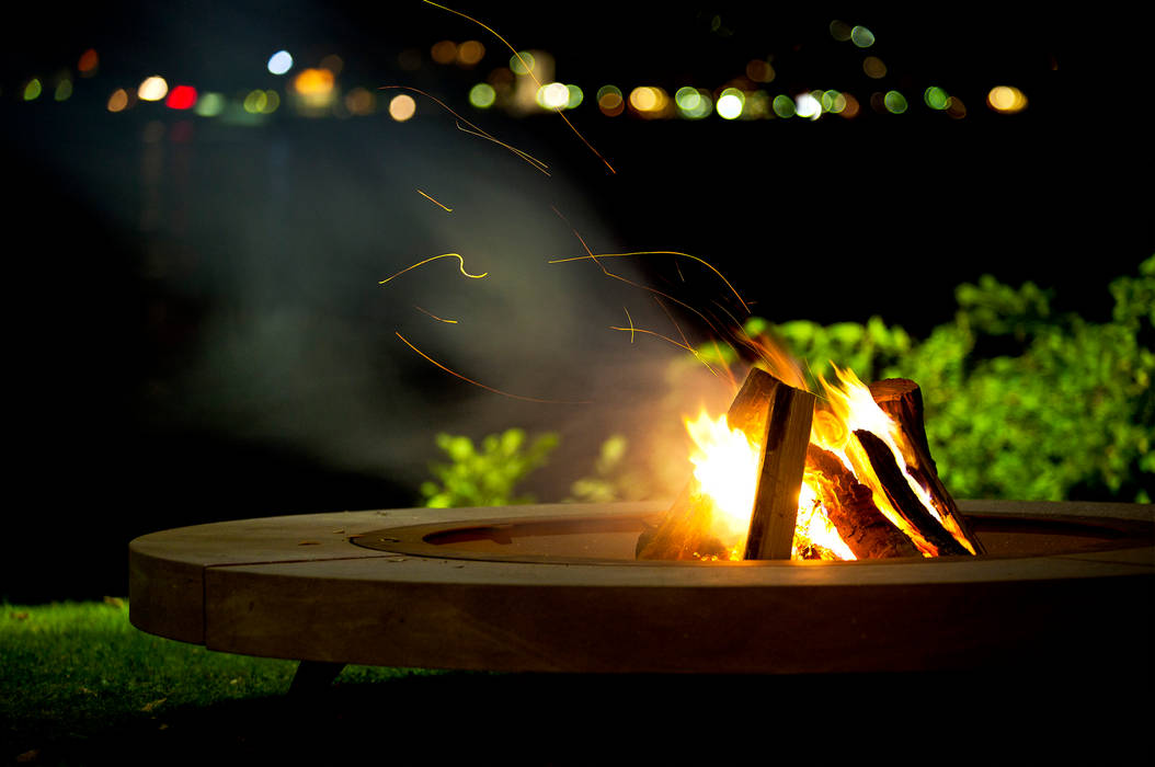 rondo firepit wood-fired oven Jardins minimalistas Barbecues e grelhadores