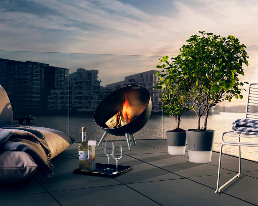 Na Grilla z designem od Fabryka Form, Fabryka Form Fabryka Form Modern garden Fire pits & barbecues