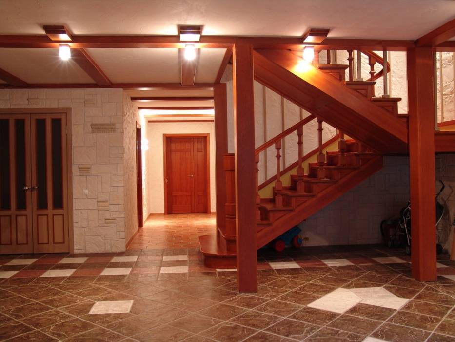 Частный дом 2, Архитектор Владимир Калашников Архитектор Владимир Калашников Classic style corridor, hallway and stairs
