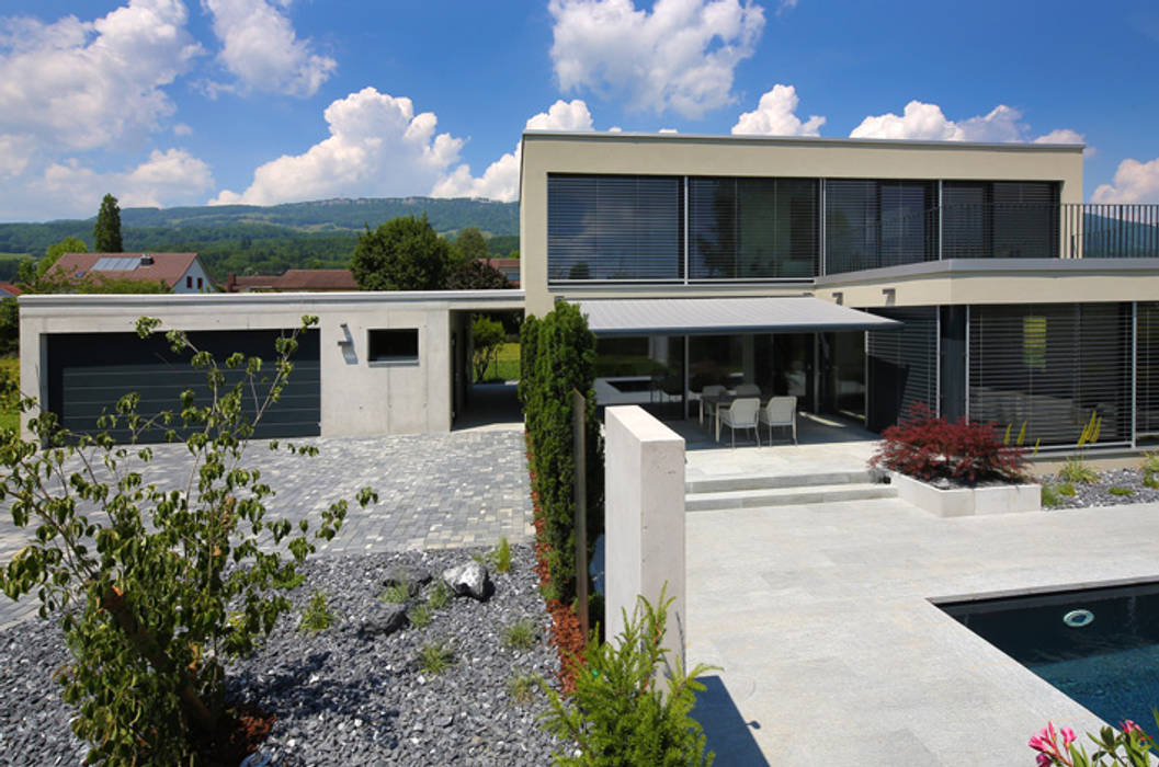 Villa mit Pool, Unica Architektur AG Unica Architektur AG Modern Evler