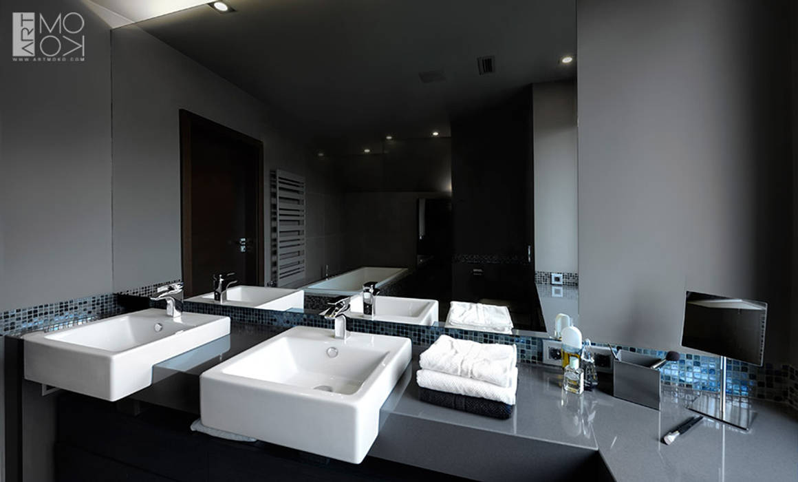 CZAR GEOMETRII, Pracownia projektowa artMOKO Pracownia projektowa artMOKO Modern bathroom