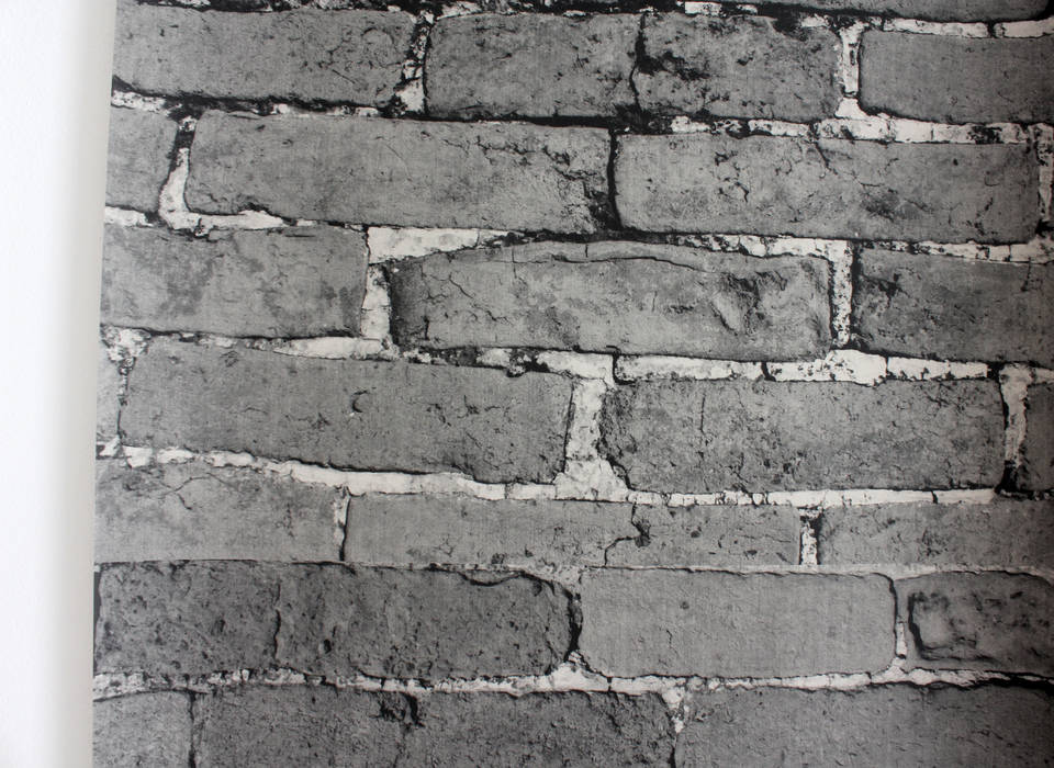 Brick Wall WALLPAPER by deborah bowness Paredes y pisos de estilo industrial Papel tapiz