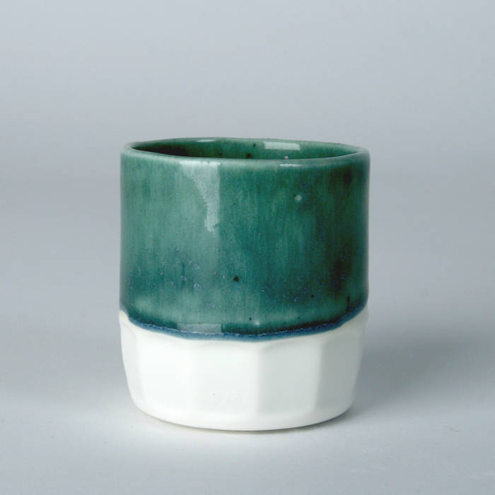 Enkel glas #2 blauwgroen Studio Ineke van der Werff Moderne keukens Bestek, servies & glaswerk