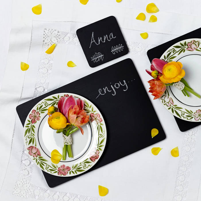 Chalkboard Placemats Altered Chic Rustikale Esszimmer Accessoires und Dekoration