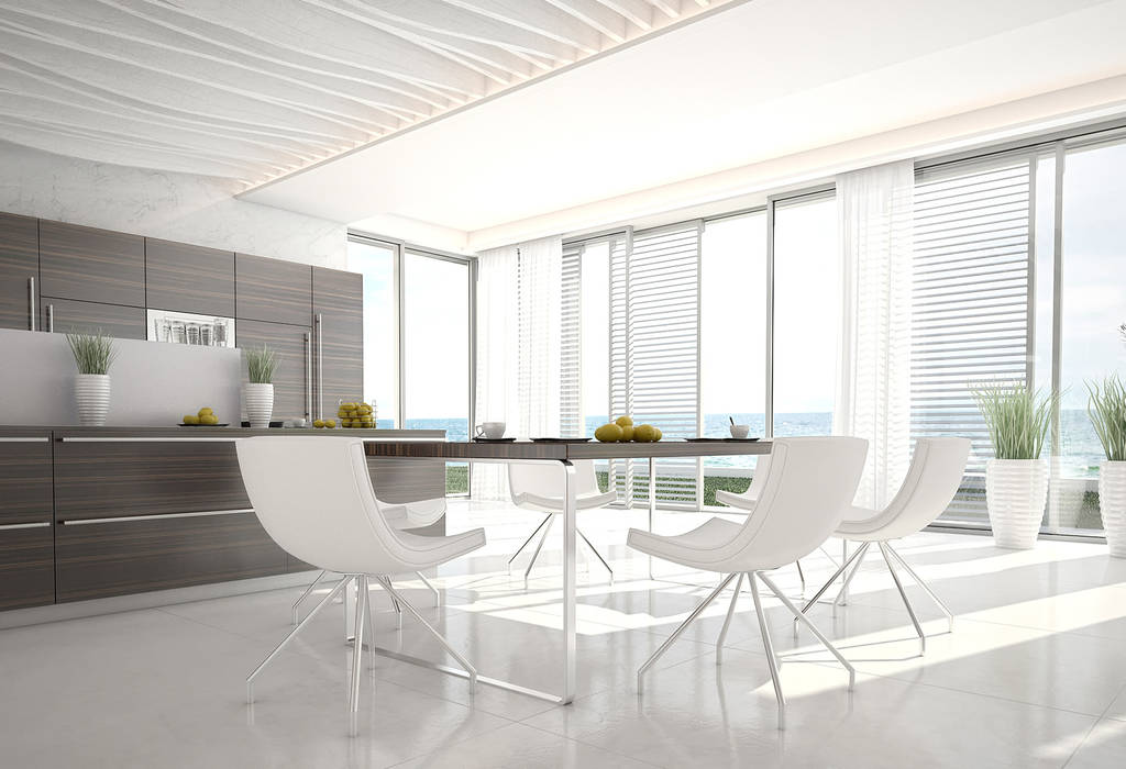 White Modern High-Gloss Kitchen. Piwko-Bespoke Fitted Furniture Modern kitchen Cabinets & shelves