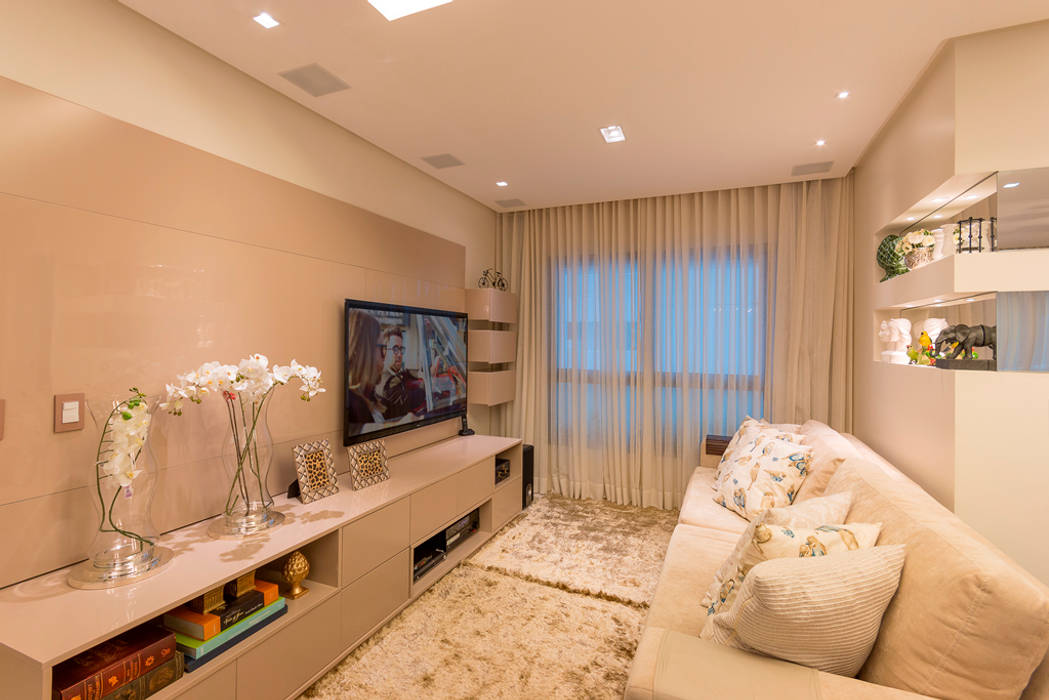 Apartamento Le Parc I, Dauster Arquitetura Dauster Arquitetura Classic style media room