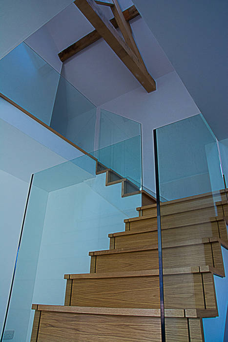 stairs 05 Alrewas Architecture Ltd Коридор, прихожая и лестница в стиле минимализм