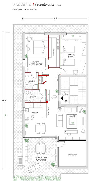 Da sottotetto ad abitazione privata, francesca ravidà architetto | interior designer francesca ravidà architetto | interior designer ห้องนั่งเล่น