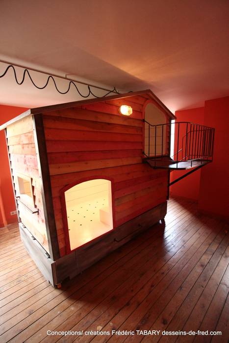 chambre enfants (cabane) Frédéric TABARY Chambre d'enfant originale Lits & Berceaux