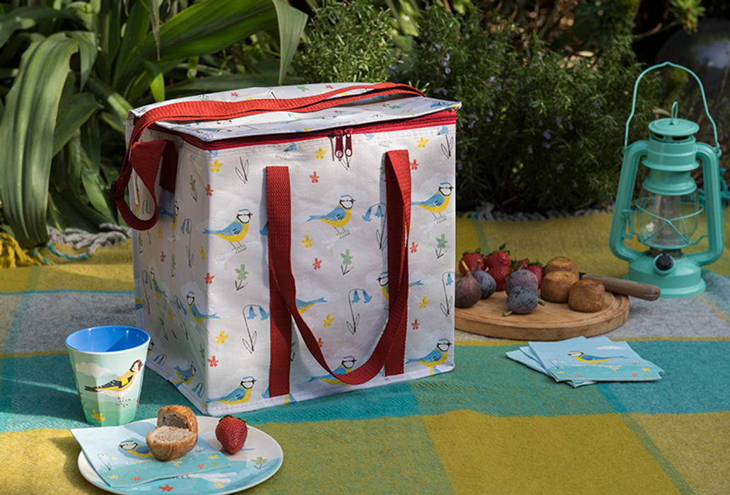 Recycled Blue Tit Picnic Bag Dotcomgiftshop Garten im Landhausstil Accessoires und Dekoration