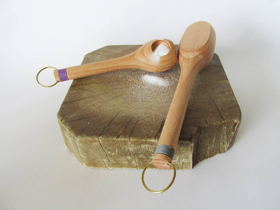 salt spoon and meat tender Miriam Jones Rustic style kitchen salt spoon,utensil,wood,handmade,Kitchen utensils