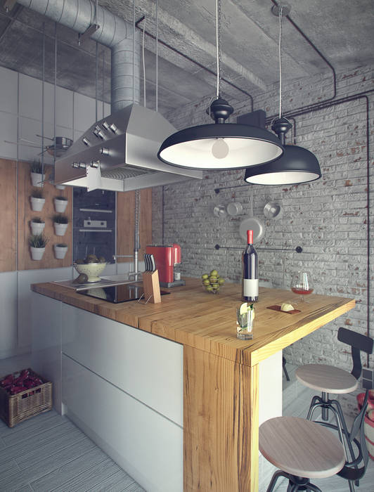 Лофт, ToTaste.studio ToTaste.studio Industrial style kitchen