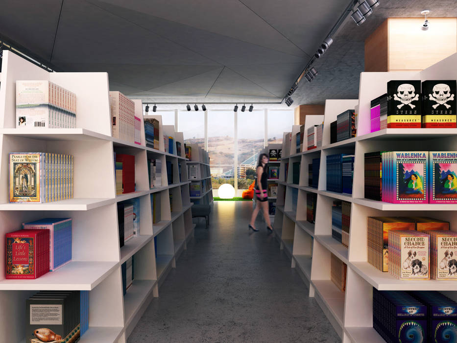 Book Store / Almaty, Lenz Architects Lenz Architects Spazi commerciali Spazi commerciali