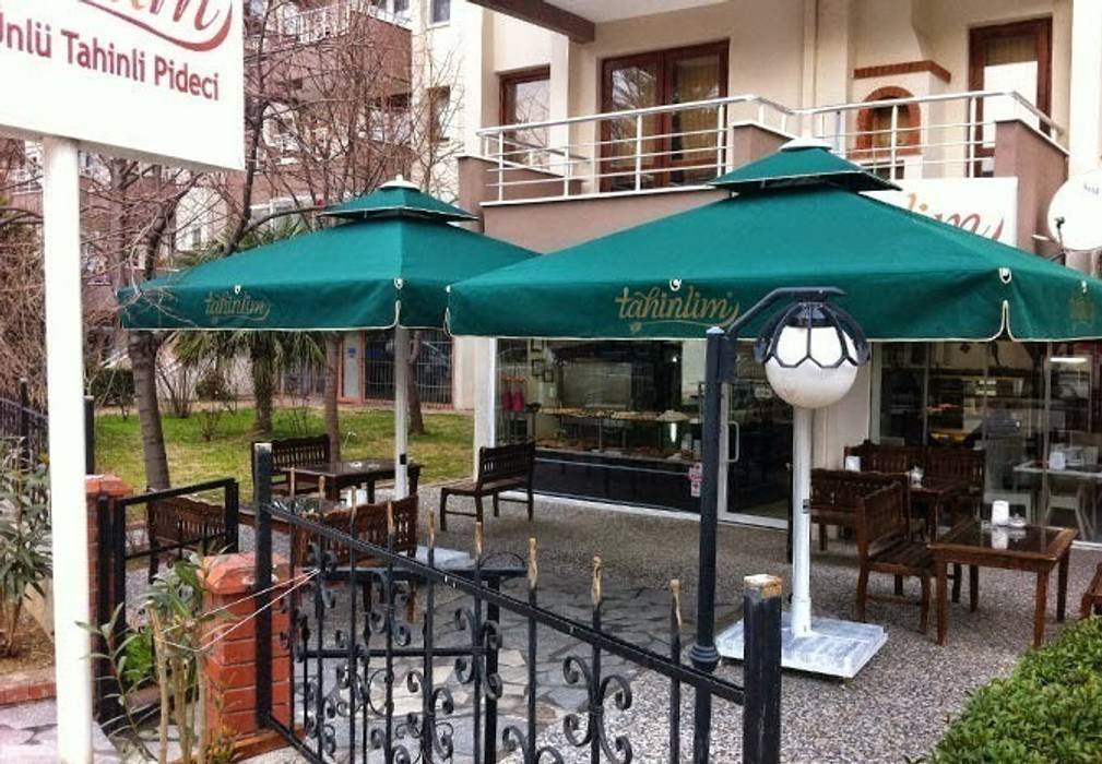 Teleskopikal Cafe tipi güneş şemsiyeleri Akbrella Şemsiye San. ve Tic. A.Ş Akdeniz Bahçe Havuz & Göletler