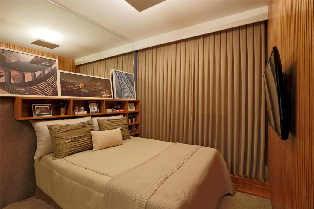 Brooklin | Decorados, SESSO & DALANEZI SESSO & DALANEZI Modern Bedroom