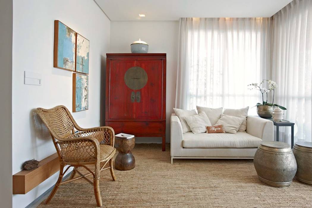 Apartamento Ninho, Coutinho+Vilela Coutinho+Vilela Salas de estar modernas