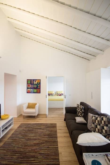 Casa em Corte Gafo, Mértola, Estúdio Urbano Arquitectos Estúdio Urbano Arquitectos Salas de estar minimalistas