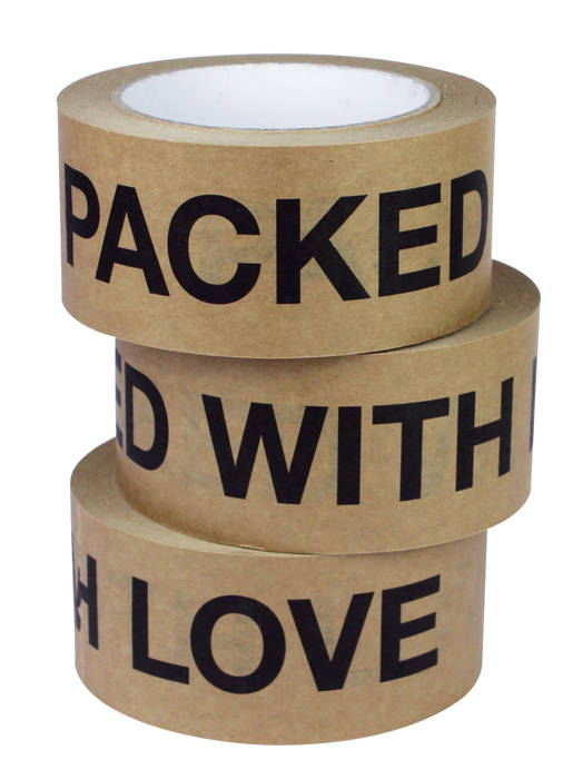 Papierklebeband Paked with love , pipapur pipapur