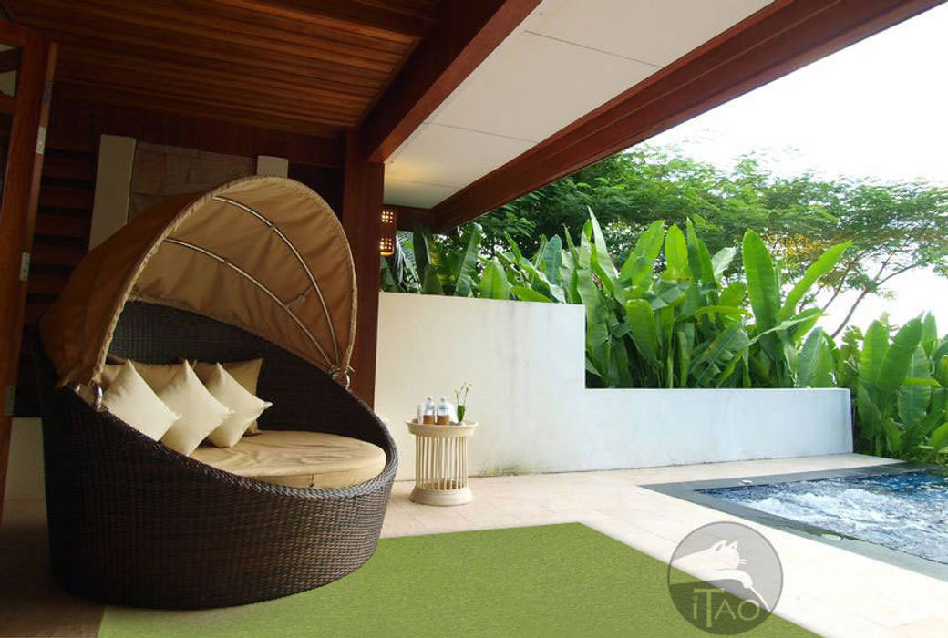 Des tapis pour colorer votre terrasse, ITAO ITAO Minimalist balcony, veranda & terrace Accessories & decoration