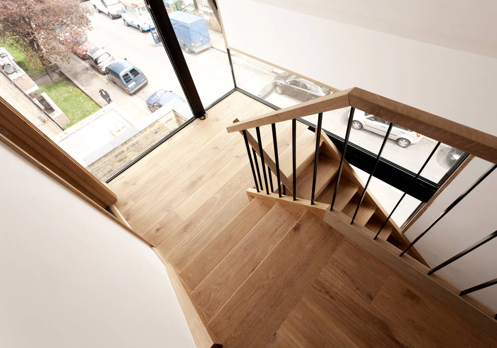 Stairwell Twist In Architecture Modern corridor, hallway & stairs