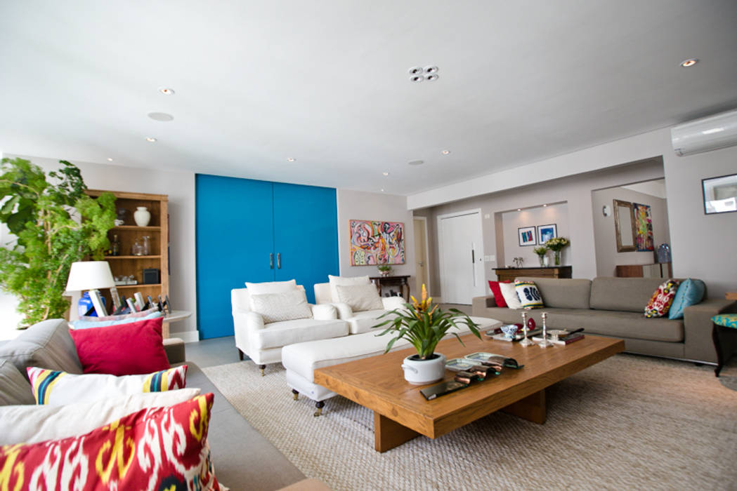 Apartamento Jardins - SP Codecorar Salas de estar ecléticas