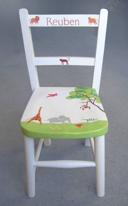 Child's Jungle Chair Anne Taylor Designs Tropikal Çocuk Odası Ahşap Ahşap rengi Çalışma Masaları & Sandalyeler