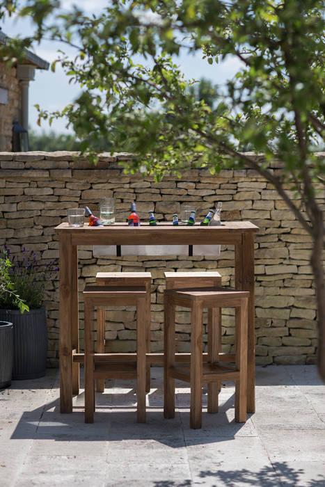 St Mawes Bar Table with Drinks Cooler Garden Trading Modern Garden Furniture