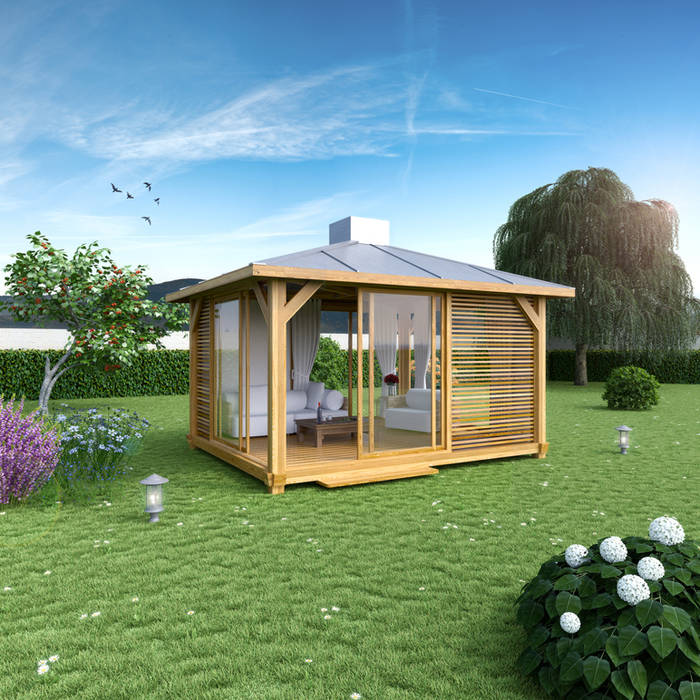 homify حديقة Greenhouses & pavilions