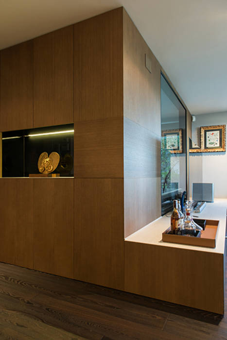 Reforma integral de un apartamento en Caldas de Estrach, ETNA STUDIO ETNA STUDIO Modern Living Room Wood Wood effect