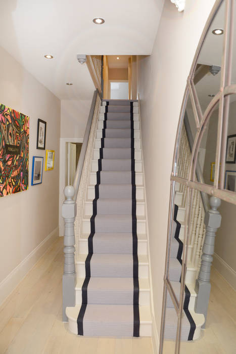Family Home: Complete refurbishment of a Victorian Family Home in South West London, Ruth Noble Interiors Ruth Noble Interiors Stairs Stairs