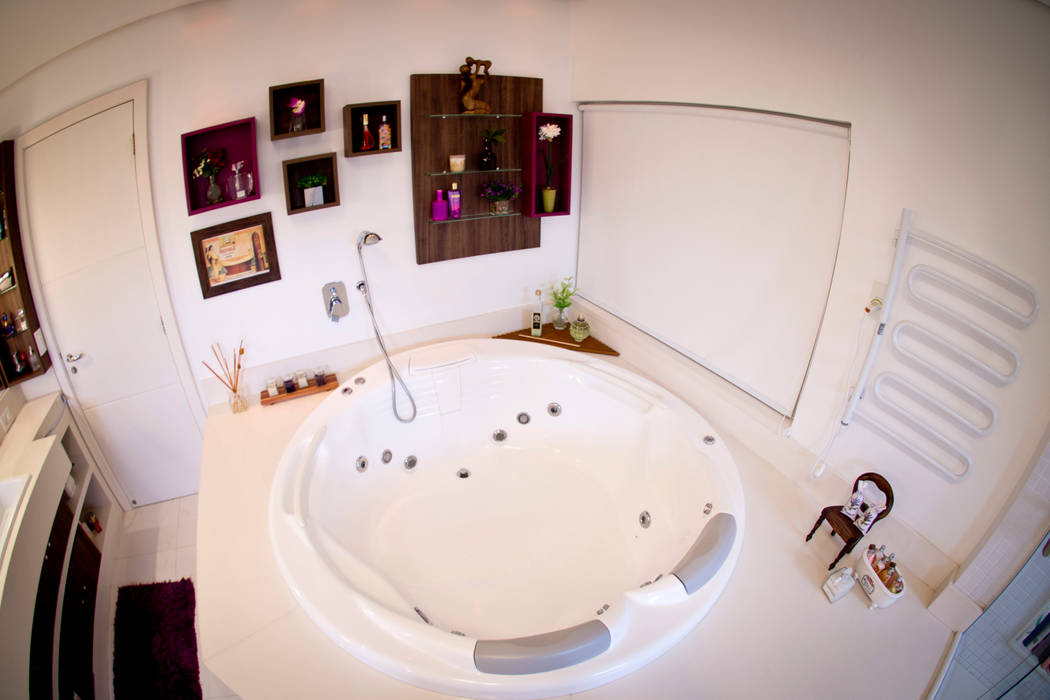 Residência Jardim do Sol - II, INOVA Arquitetura INOVA Arquitetura Modern bathroom Bathtubs & showers