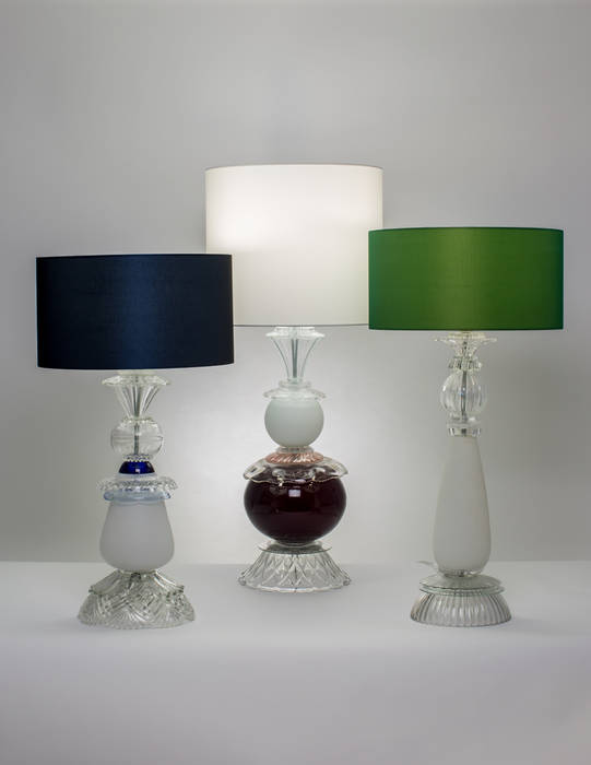 Glass Table Lamps, Studio Kalff Studio Kalff Soggiorno moderno Illuminazione