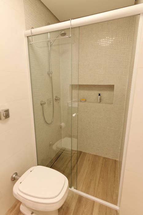 Apartamento Itaim Bibi - 90m², Raphael Civille Arquitetura Raphael Civille Arquitetura Minimalist bathroom