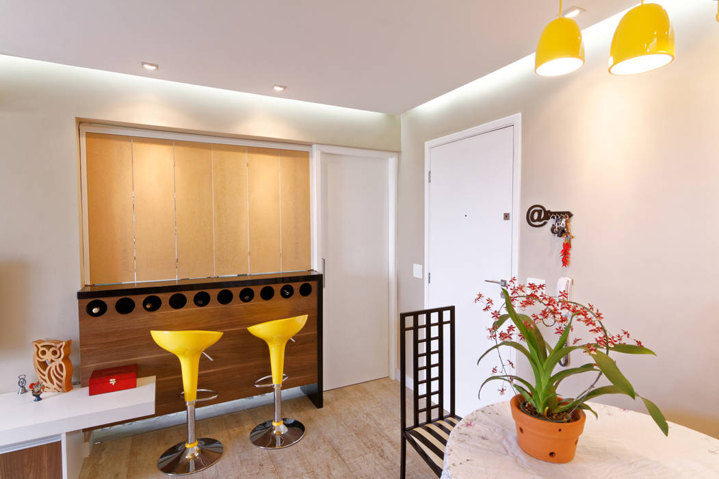 Apartamento Parque Butantã - 50m², Raphael Civille Arquitetura Raphael Civille Arquitetura Ruang Makan Minimalis