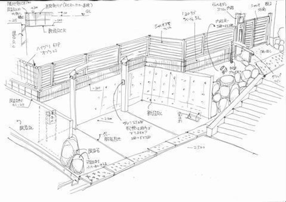 門柱は緑道から アーテック・にしかわ／アーテック一級建築士事務所